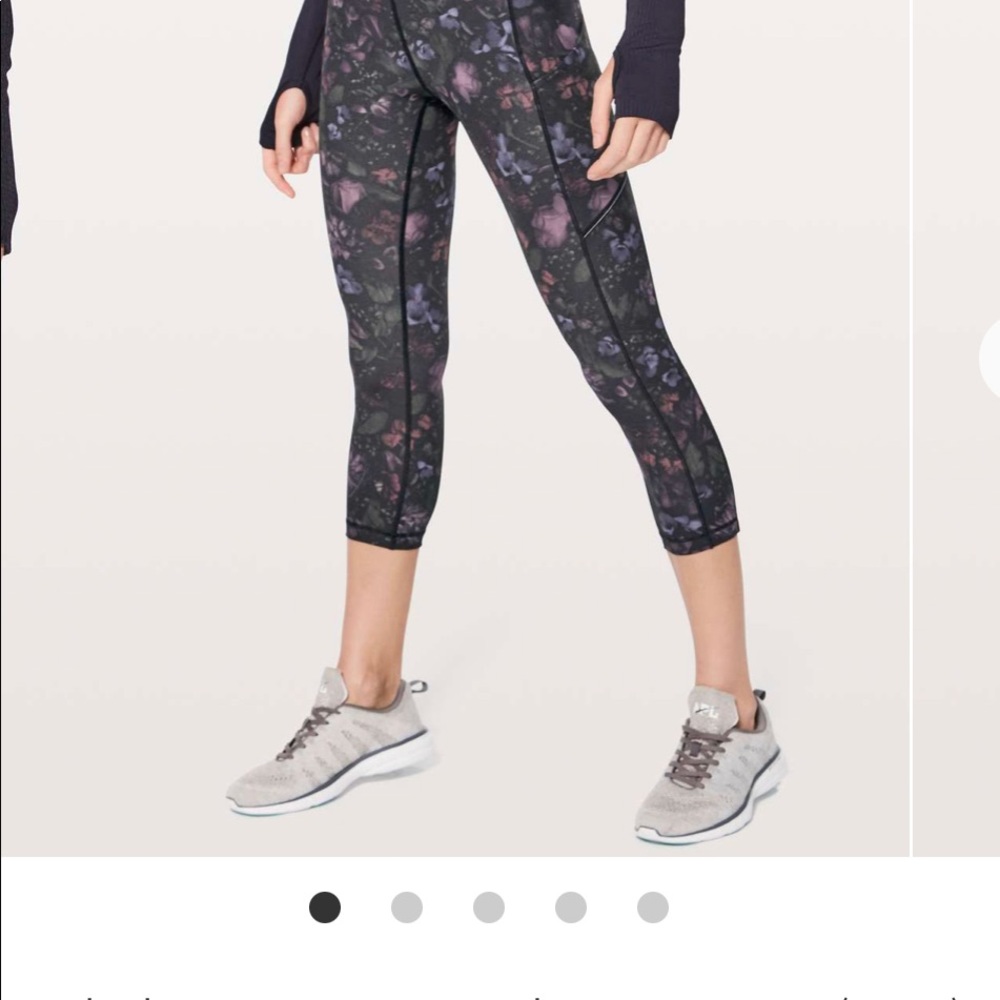 Lululemon Size 2 Speed Up Crop 21" Leggings Frozen Flourish Multi Full Luxtreme